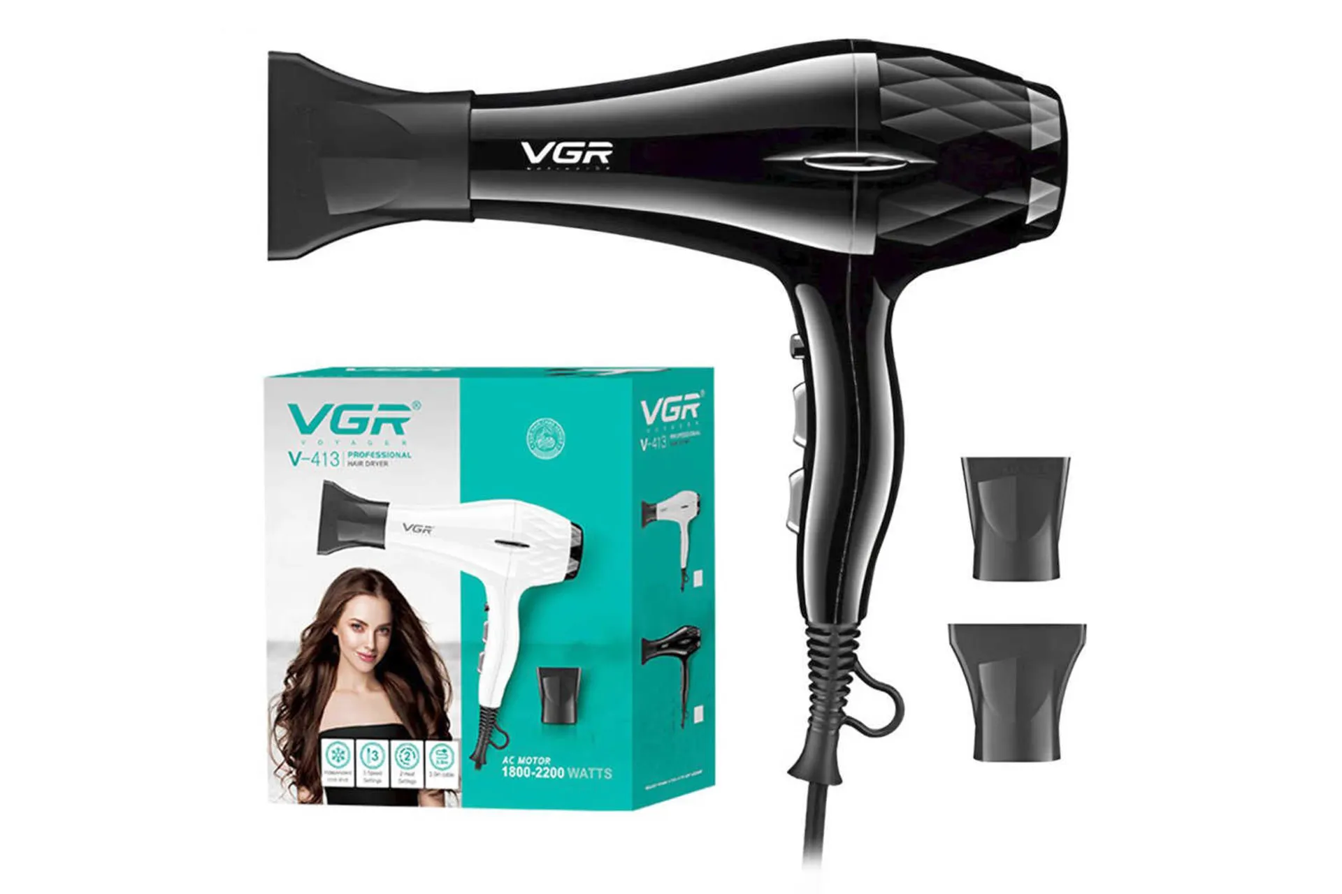 سشوار حرفه ای وی جی آر (VGR) مدل V-413