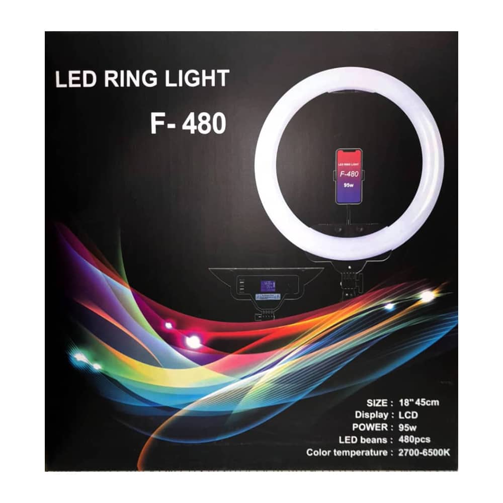 رینگ لایت عکاسی F-480 95W 45CM